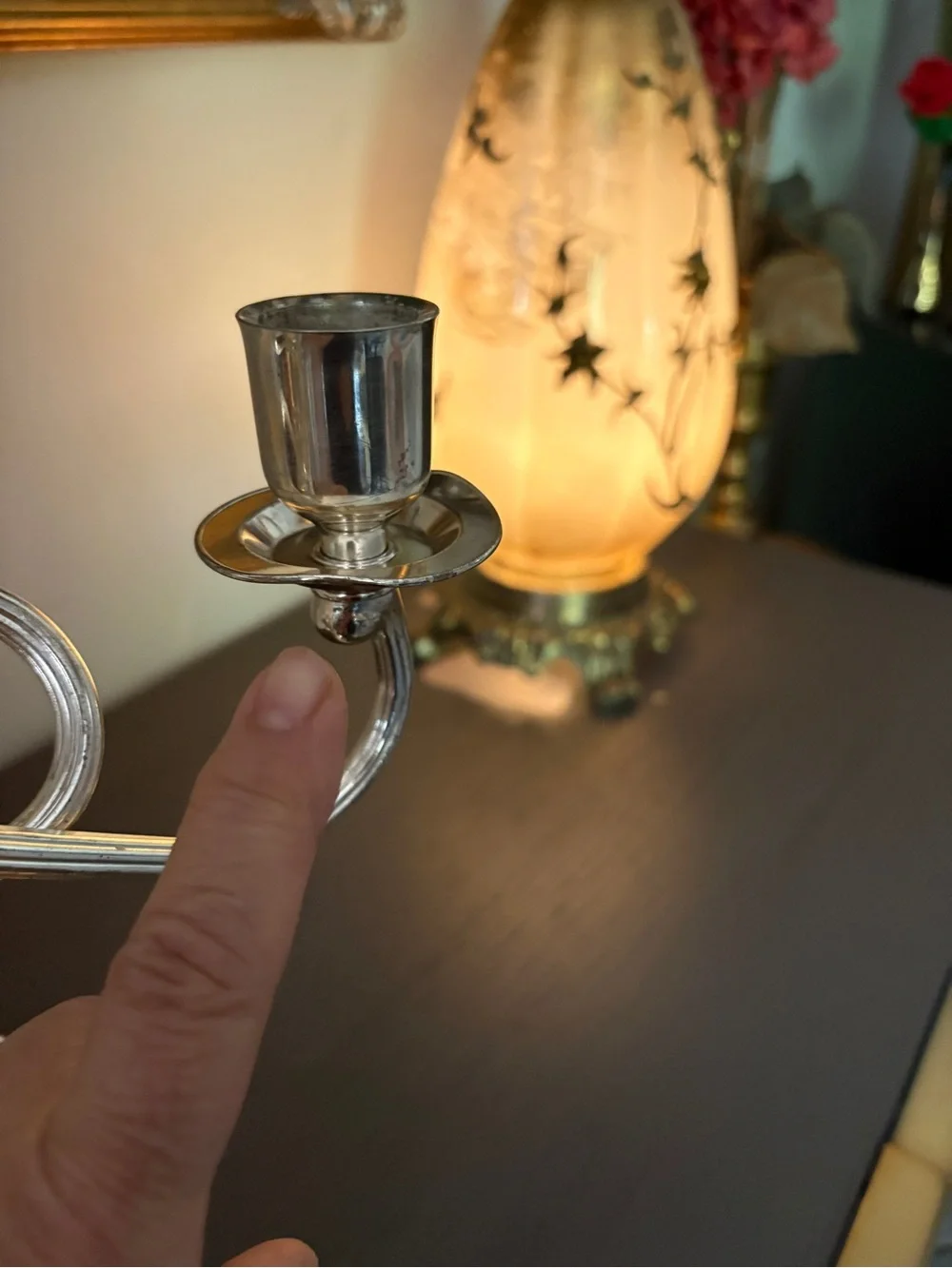Oneida vintage 3-arm candelabra convertible silver plated- set of 2